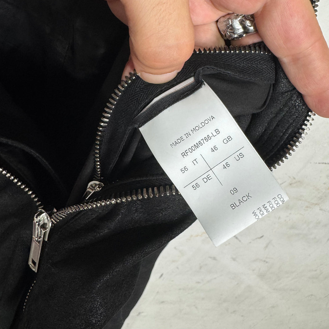 Rick Owens Blistered Leather Scuba Jacket
