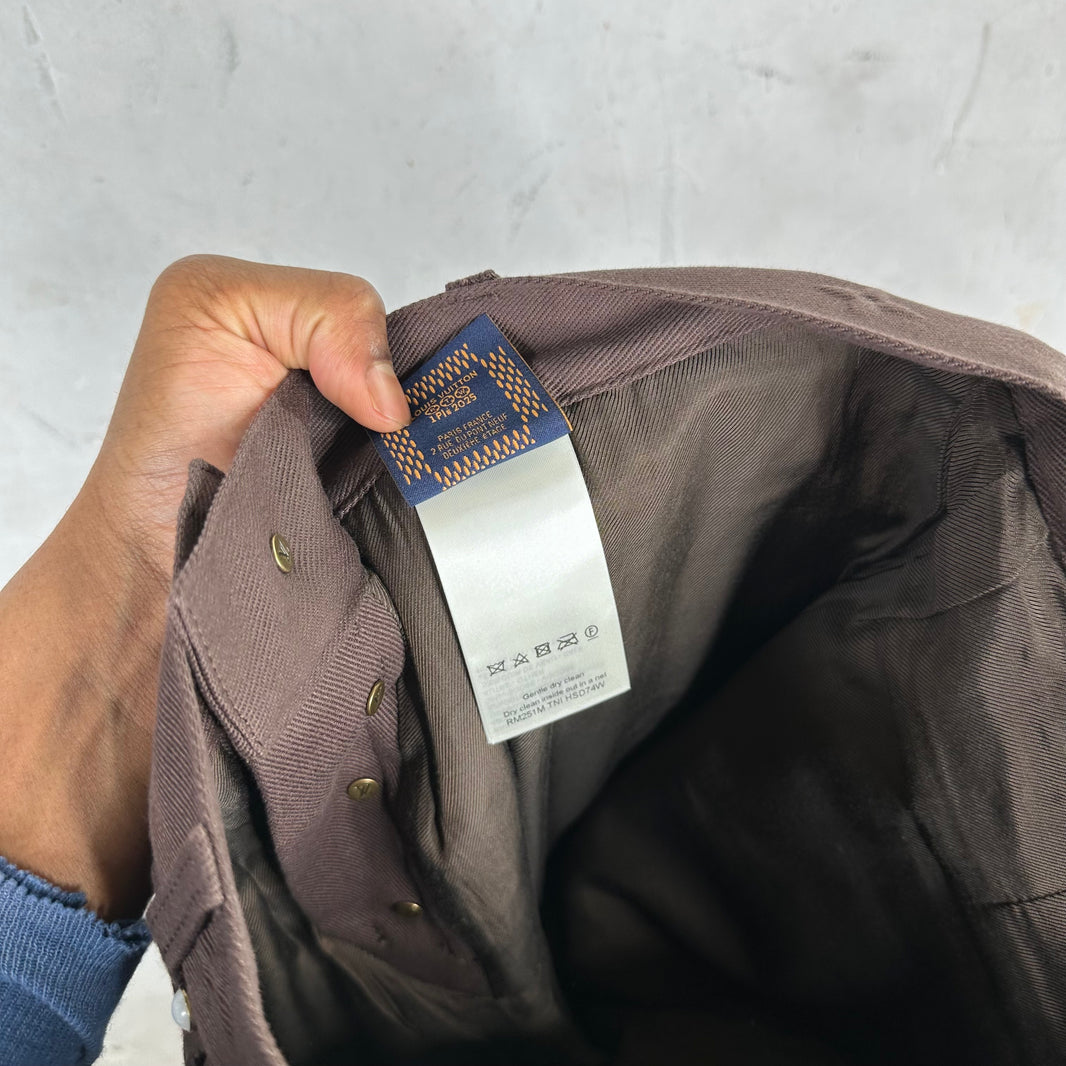 Louis Vuitton Brown Embossed Monogram Jeans