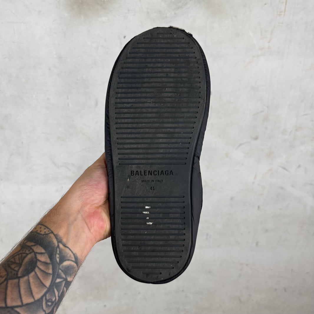 Balenciaga Padded Logo Mules
