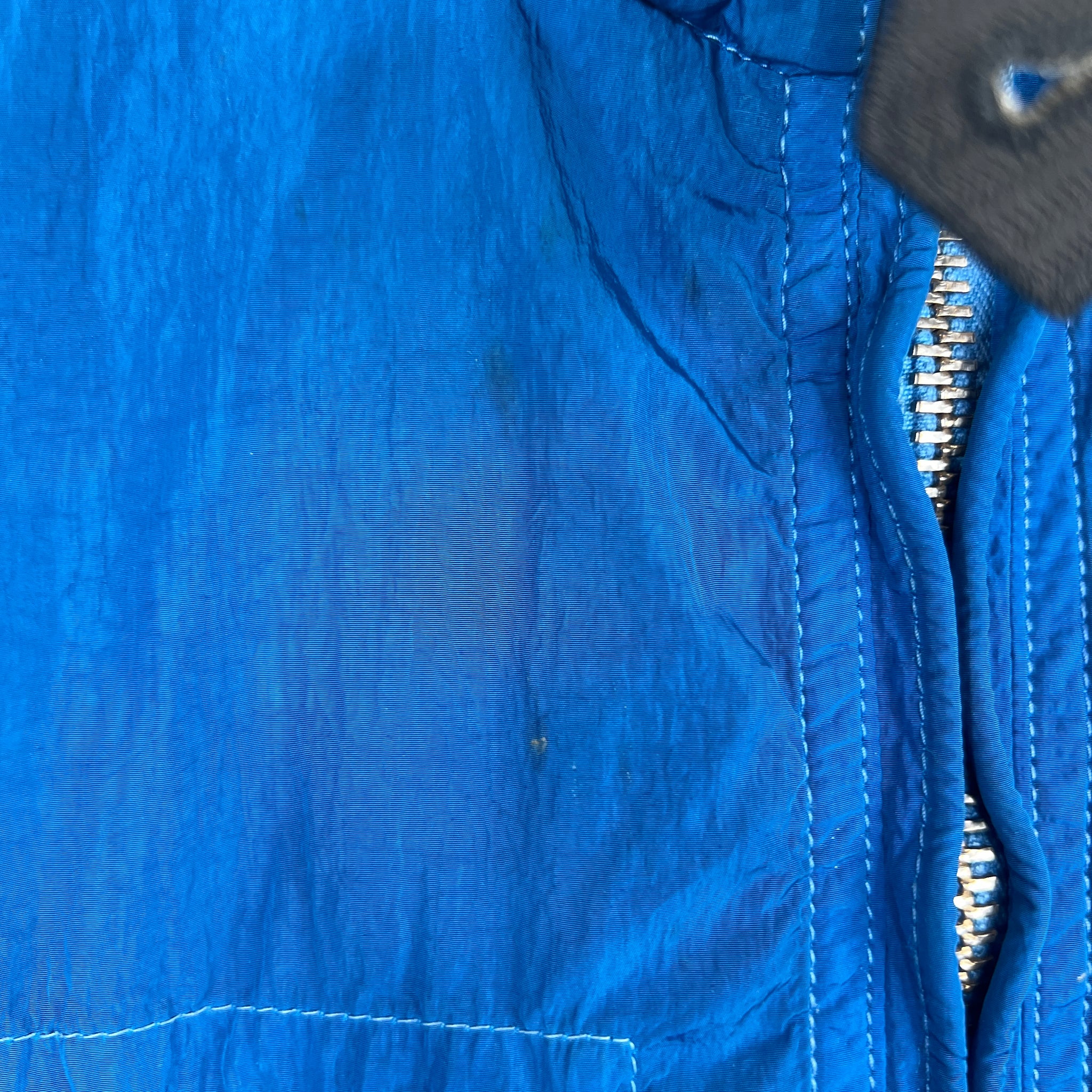 CP Company Blue Polyamide Goggle Jacket