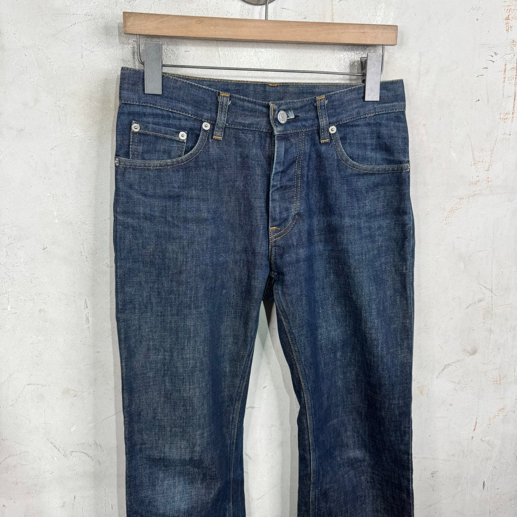 Helmut Lang Raw Hemmed Slim Straight Jeans