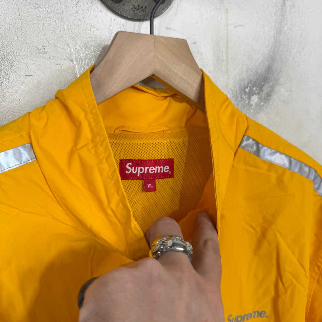 Supreme Yellow Reflective Logo Windbreaker