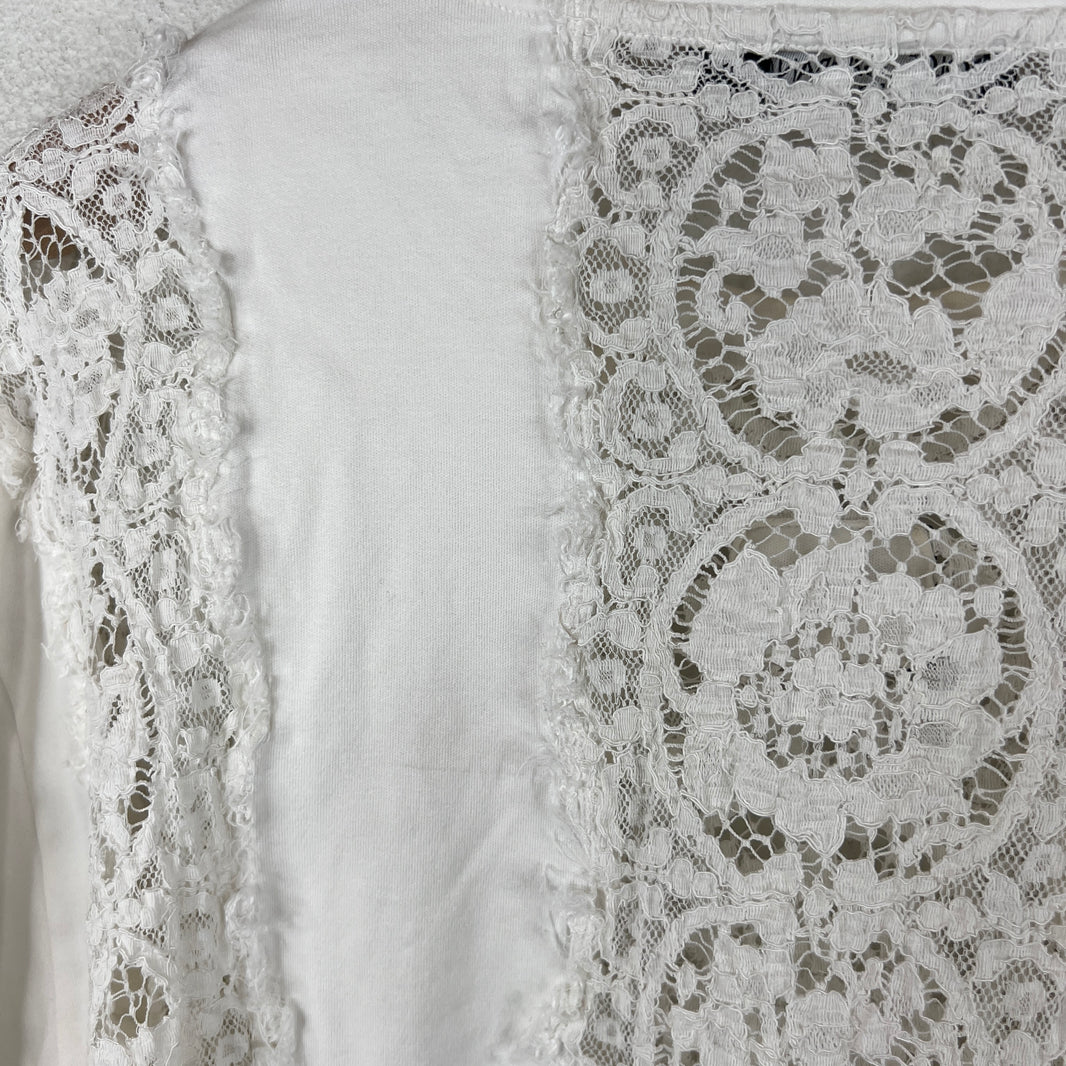 Dolce & Gabanna Floral Lace Hybrid T-Shirt
