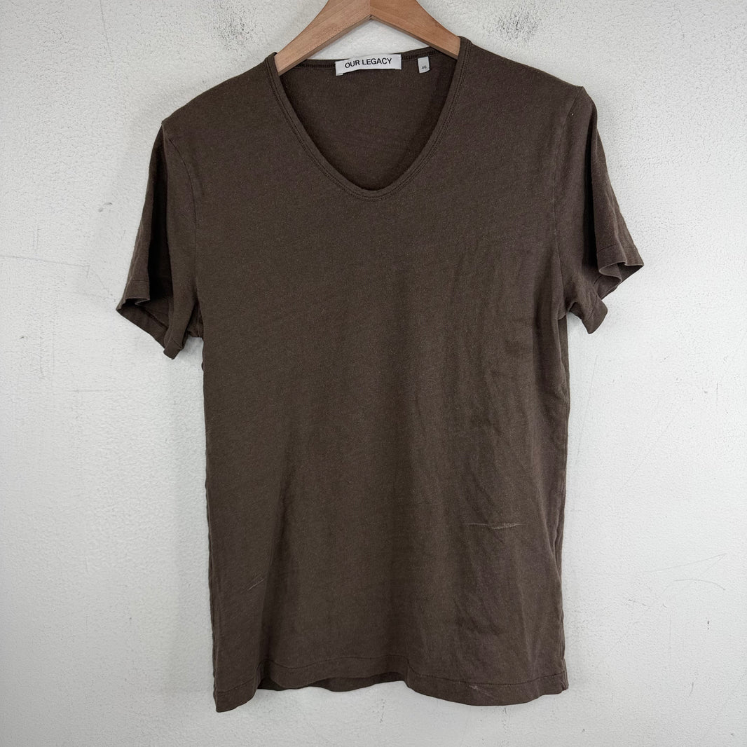 Our Legacy Brown U-Neck T-Shirt