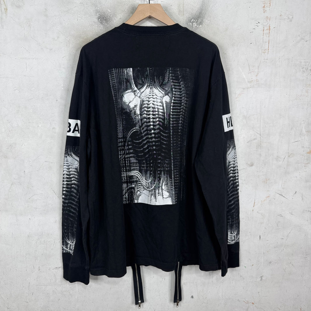 Hood By Air Zippered L/S Logo T-Shirt