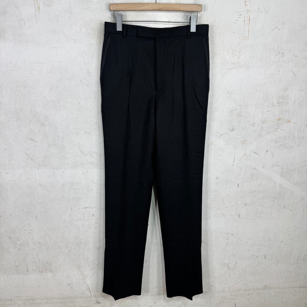 Thom Browne Black Long Wool Trousers