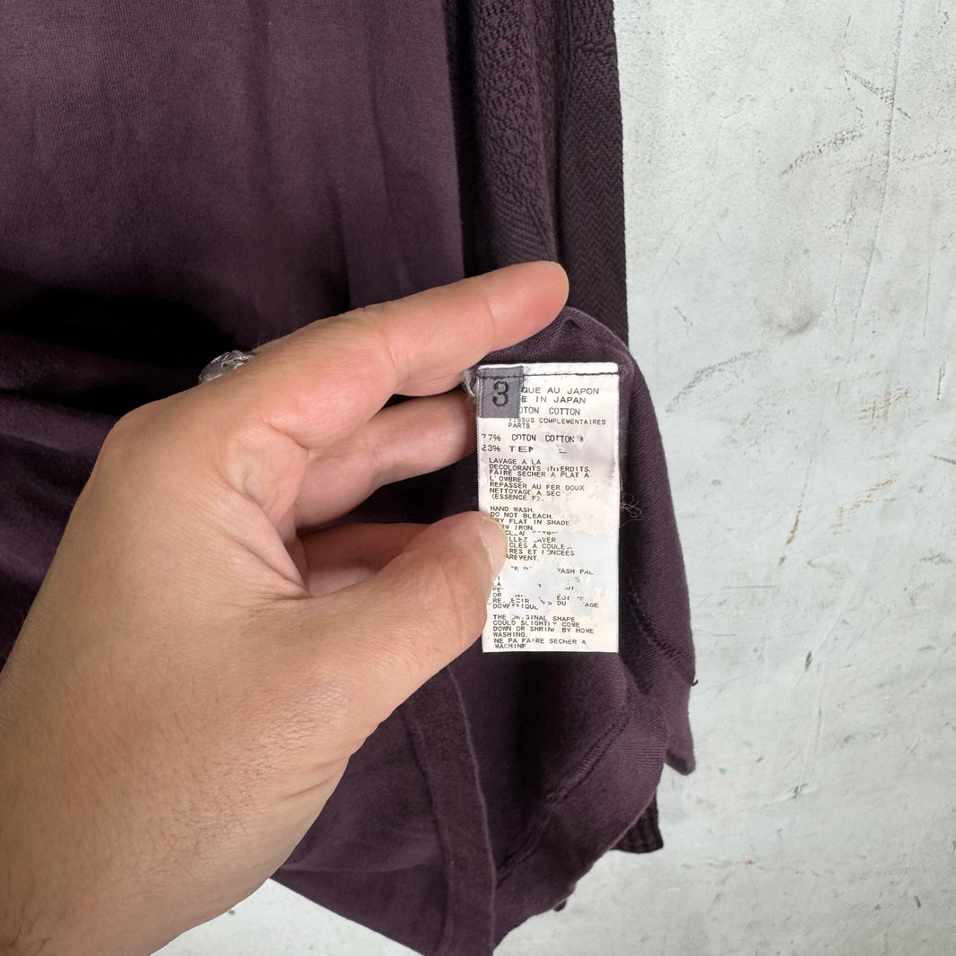 Yohji Yamamoto Maroon Cotton Henley Shirt