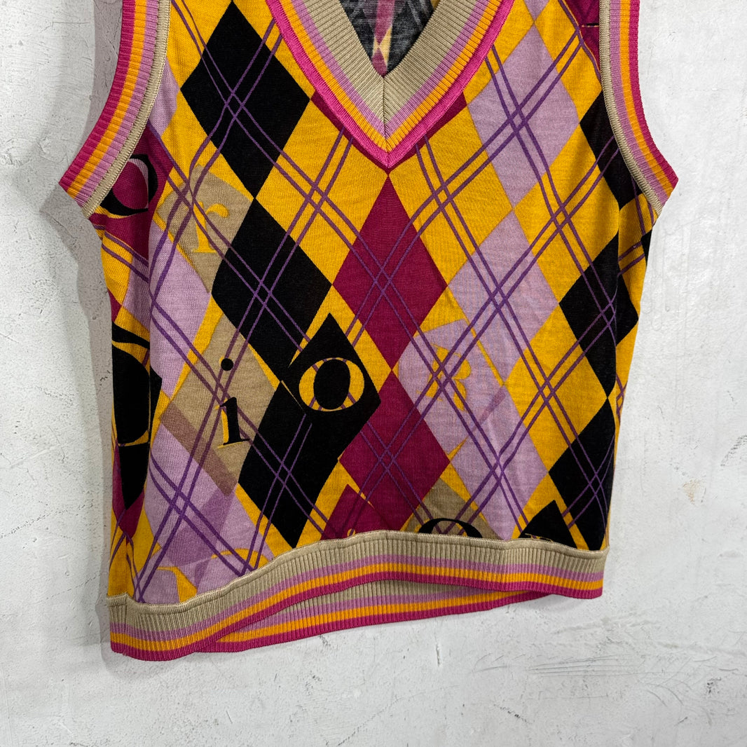 Dior Vintage Patterned Sweater Vest