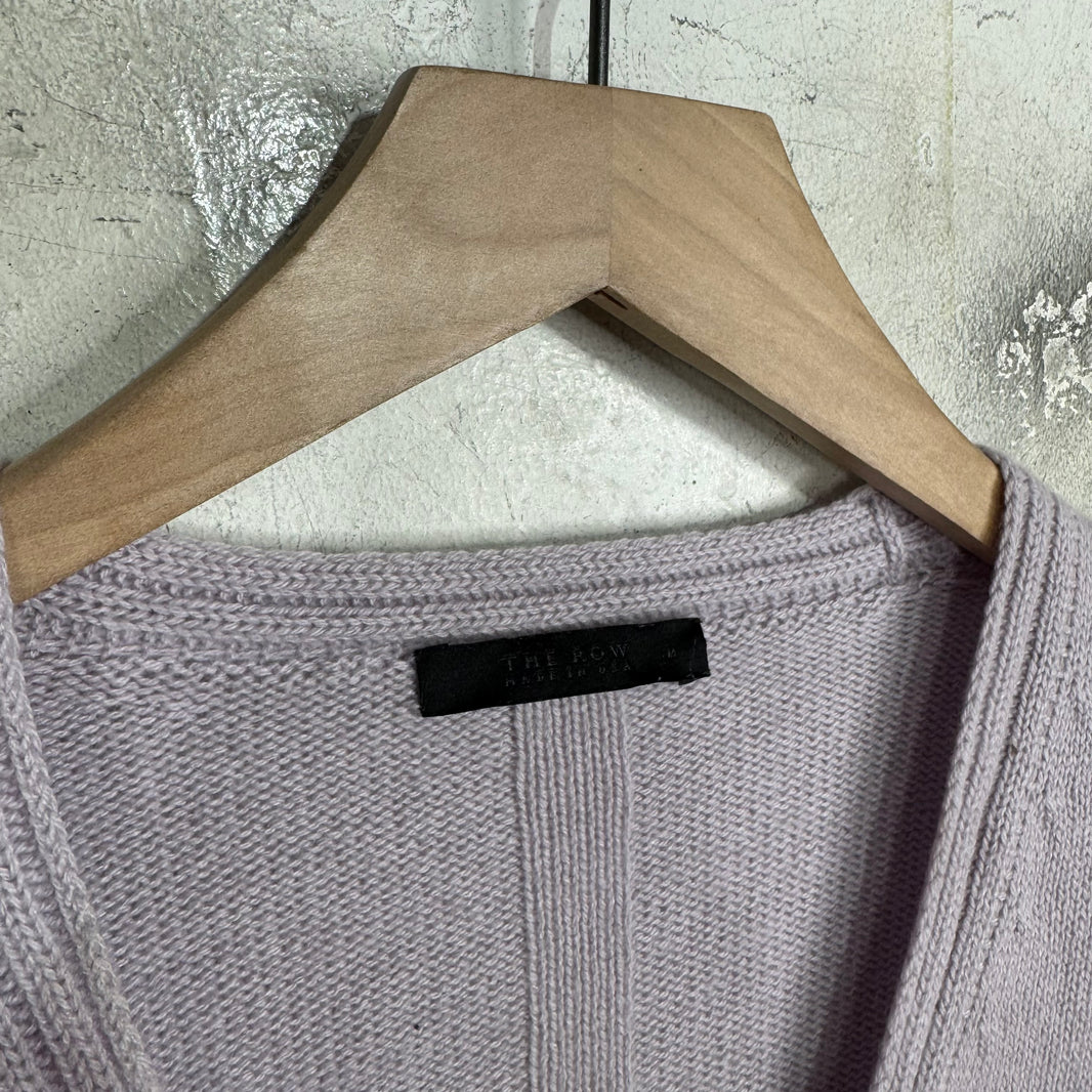 The Row Purple V Sweater