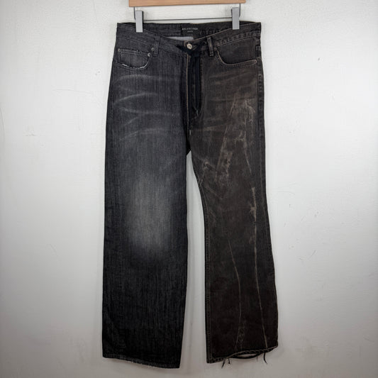 Balenciaga Hybrid Split Baggy/Flare Jeans