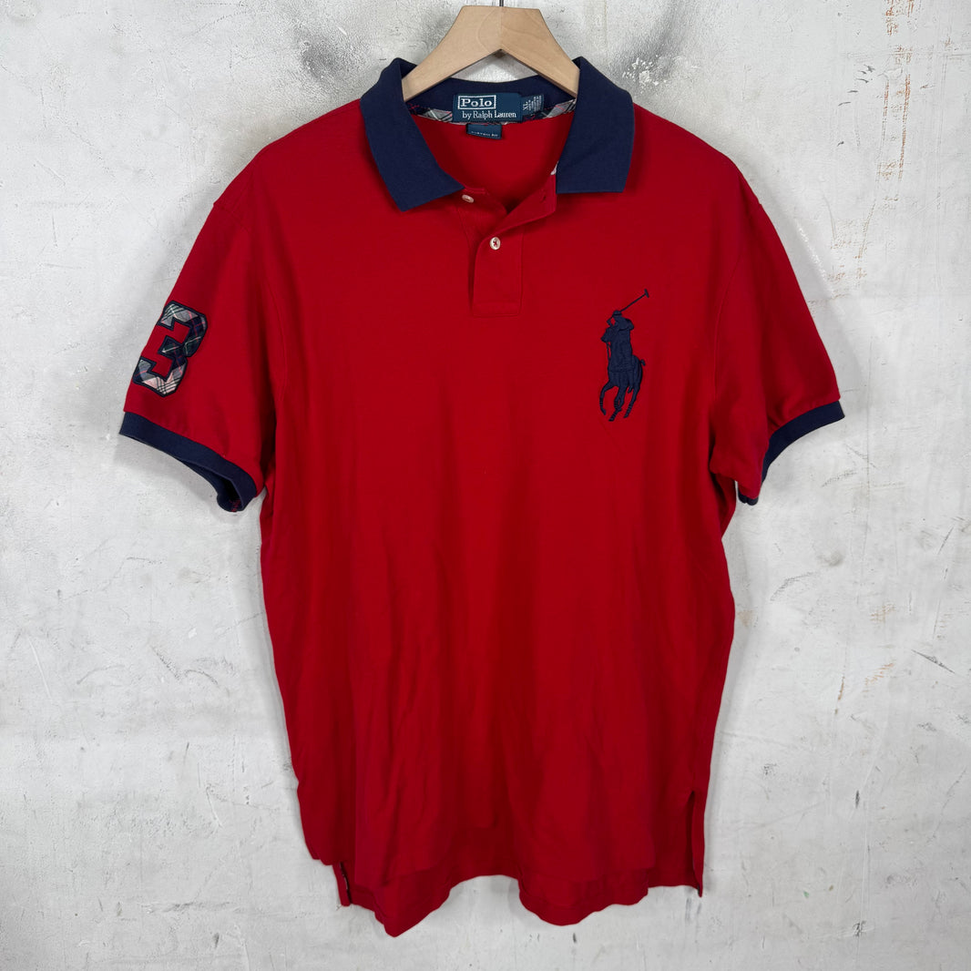 Ralph Lauren Red/Navy Big Pony #3 Polo