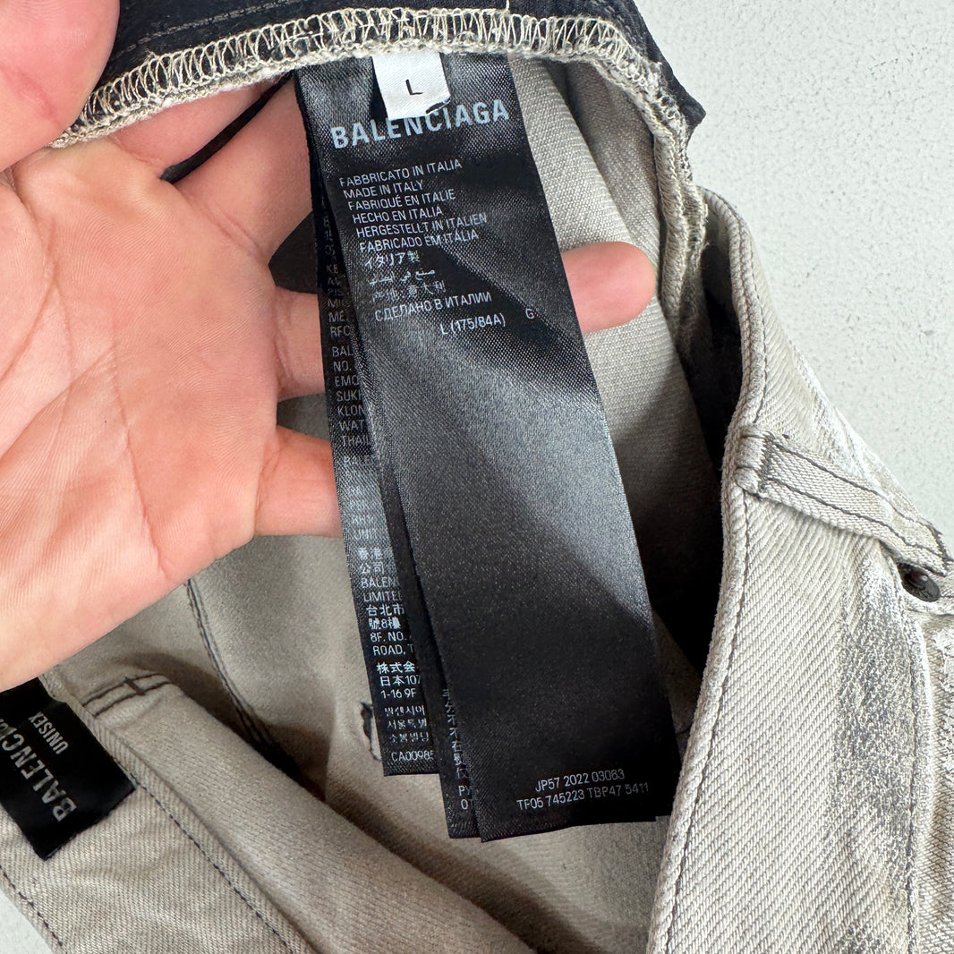 Balenciaga Grey Graffiti Jeans