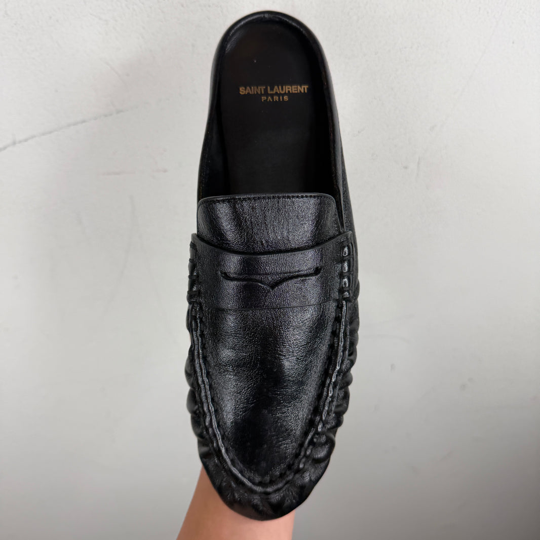 Saint Laurent Shiny Le Loafer Mules