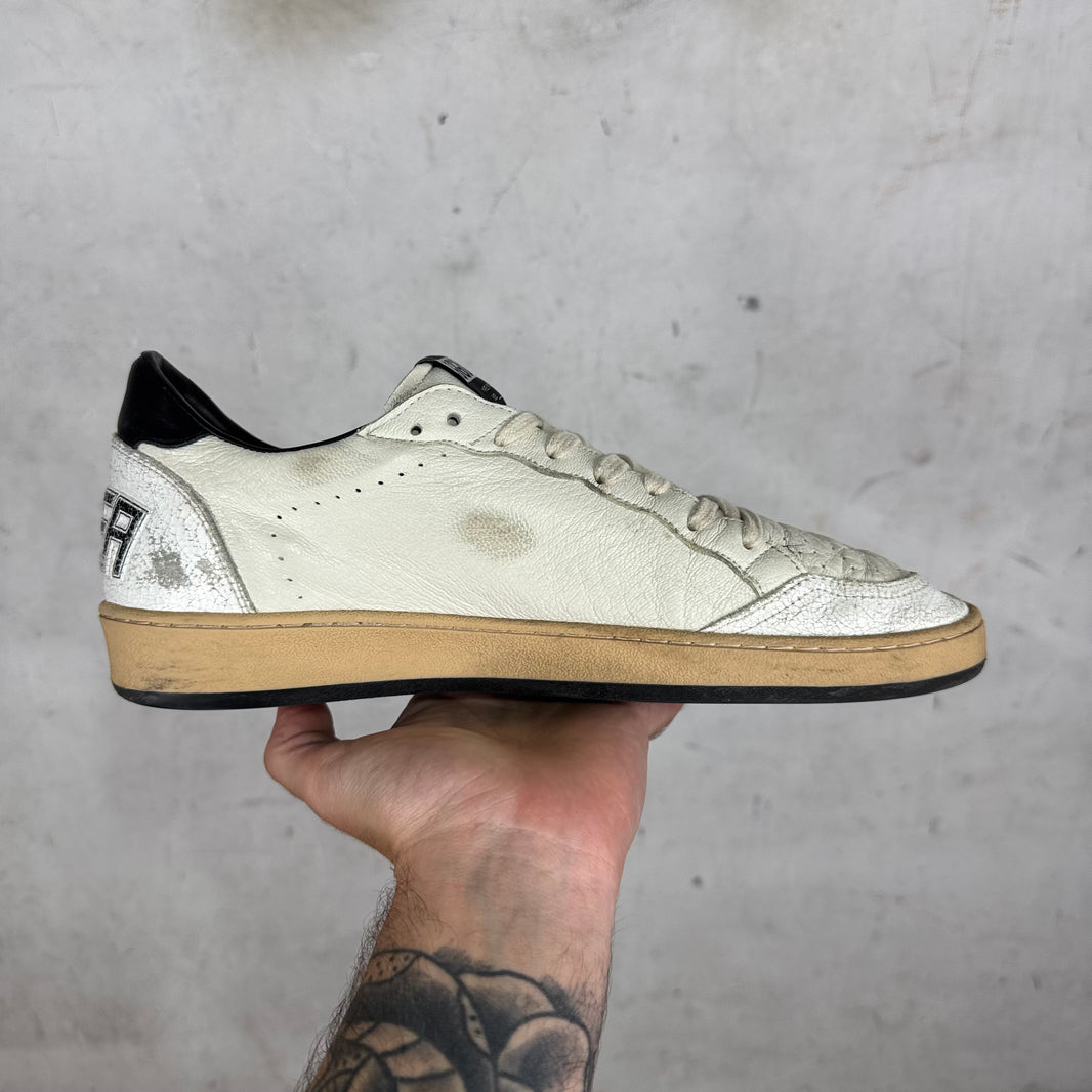 Golden Goose White/Black Ballstar Sneakers