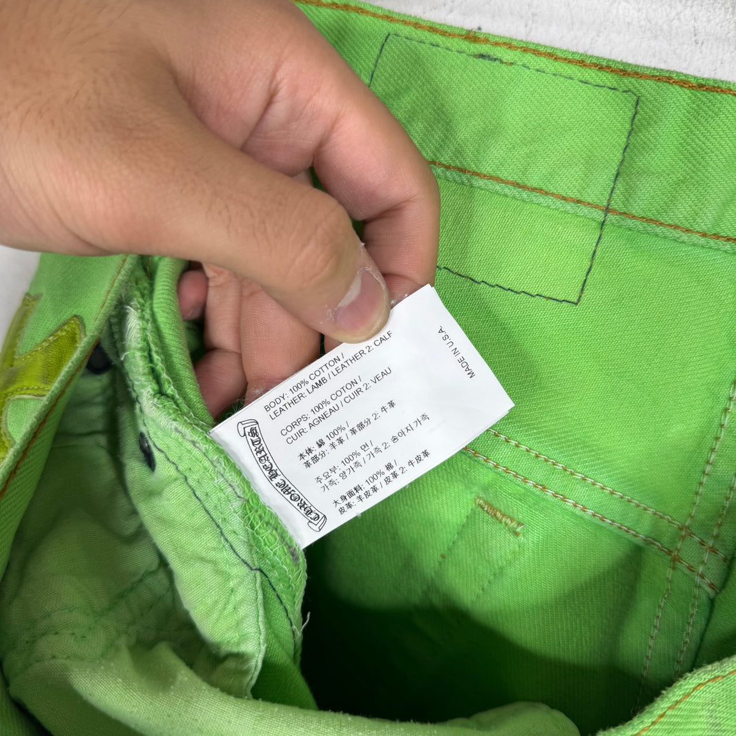 Chrome Hearts Levis Green Patch 501 Jeans
