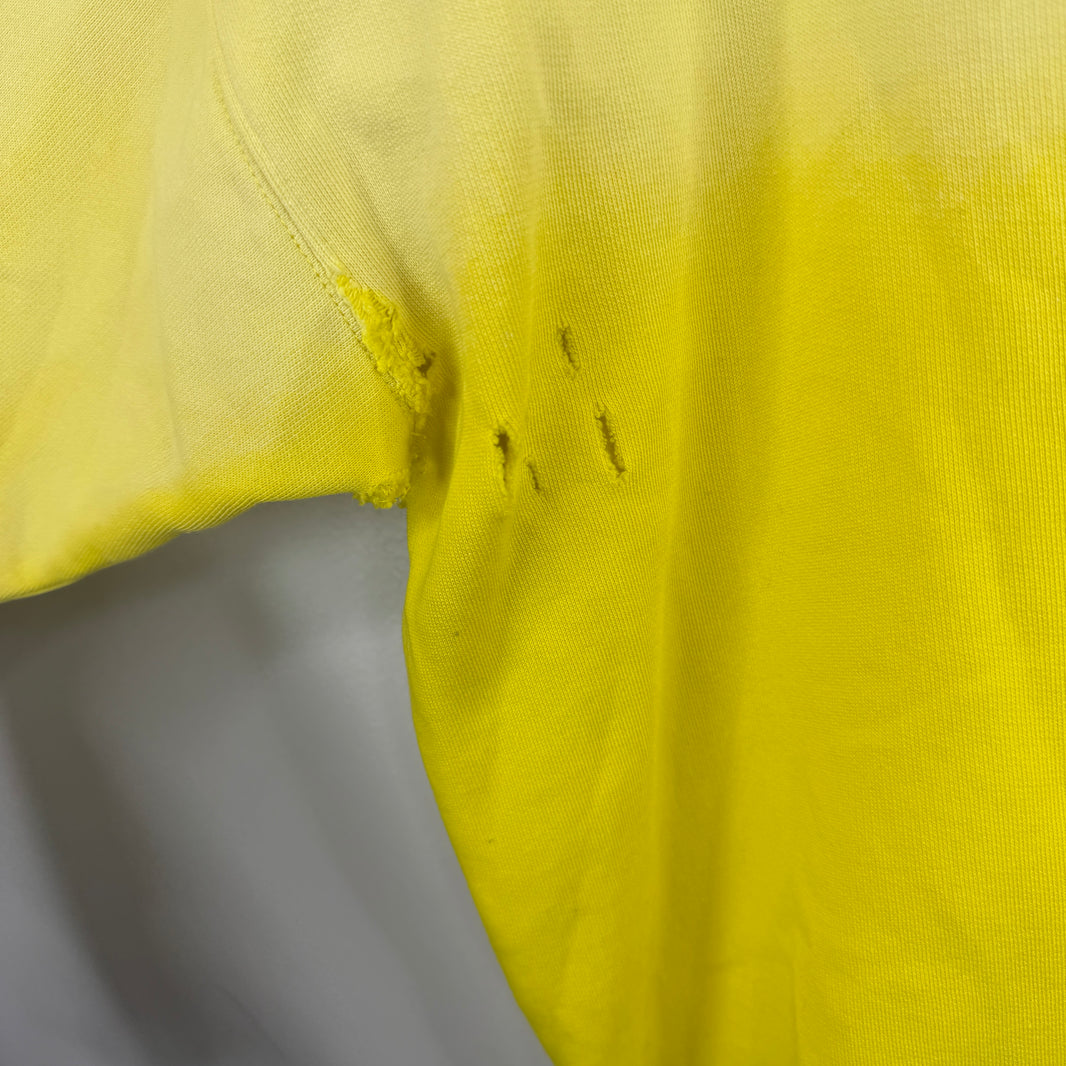 Balenciaga Sample Yellow Distressed Hoodie