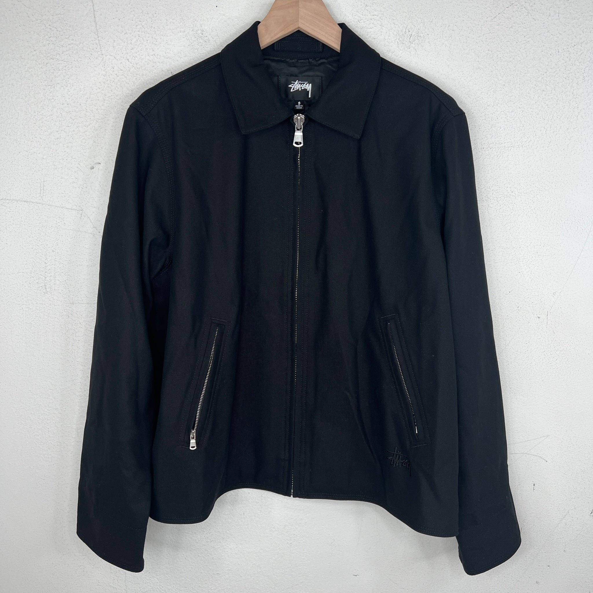Stussy Black Embroidered Work Jacket