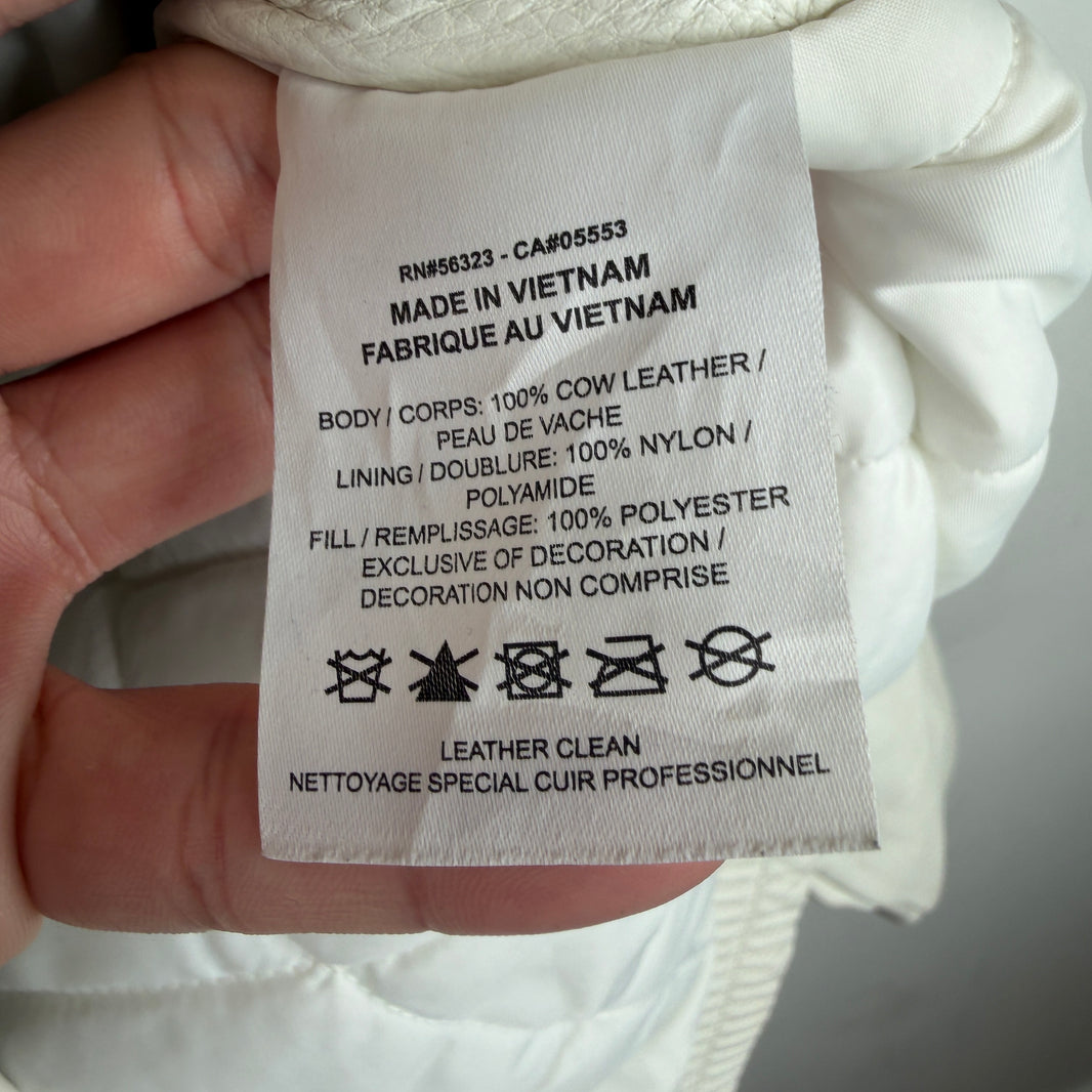 Supreme Nike White Leather Hooded Anorak