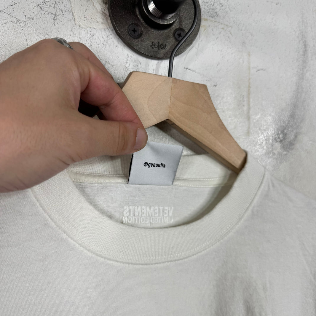 Vetements Hemmed Keeping Up W/ Gvaslias T-Shirt