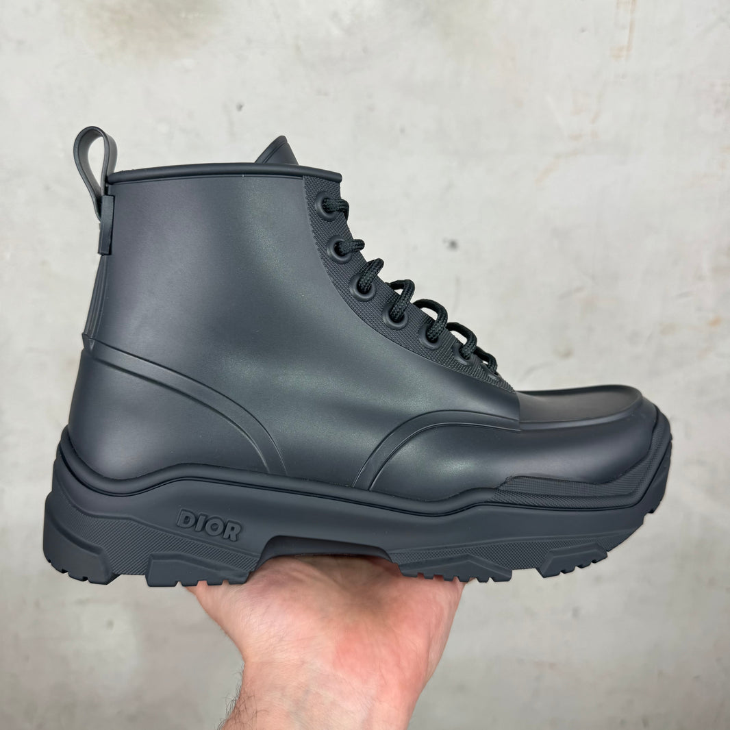 Dior Rubber Lace Up Boots