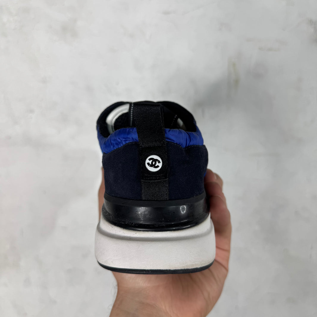 Chanel Blue Suede Runner Trainers