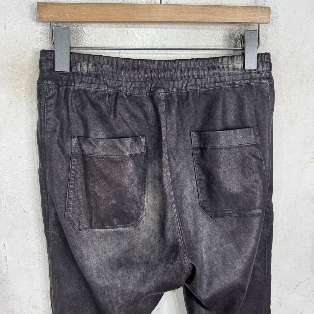 Balmain Leather Drawstring Pants