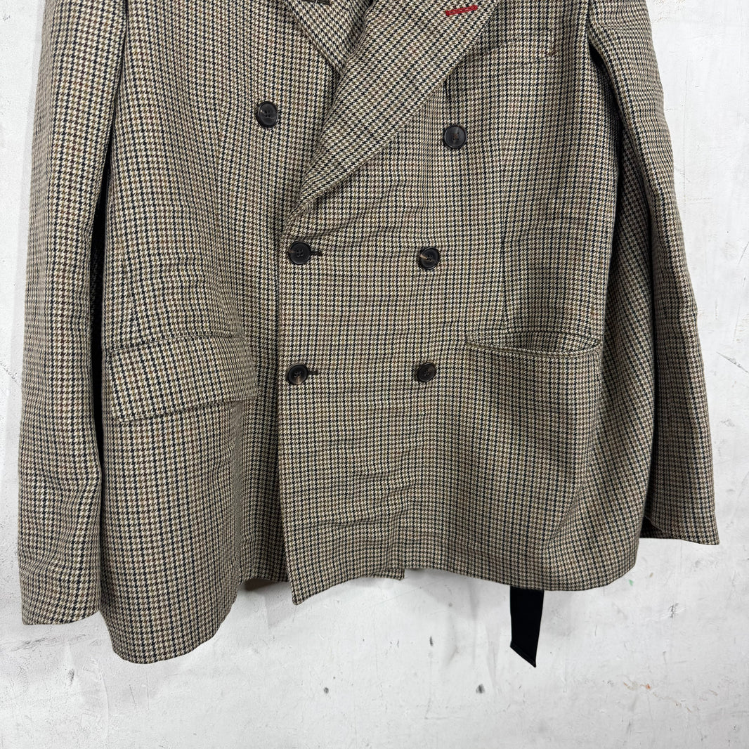 Margiela Houndstooth Cape Blazer Jacket