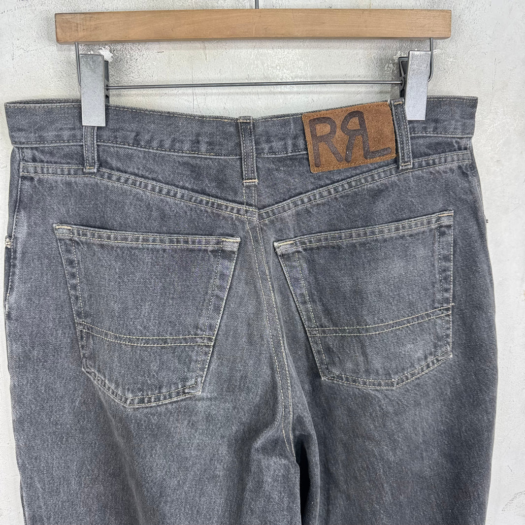 RRL Charcoal Loose Straight Jeans