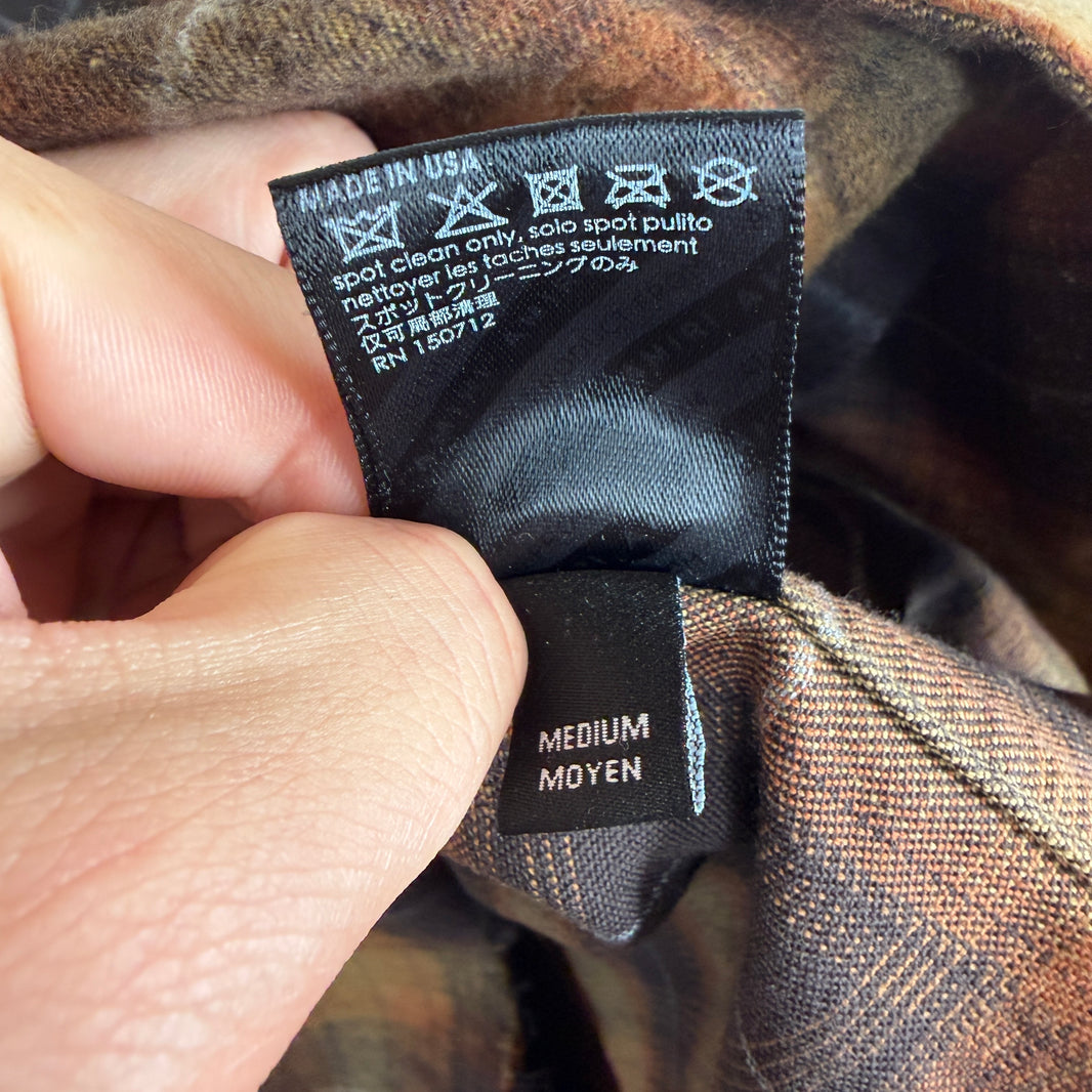 Amiri Brown 21 Star Patch Flannel