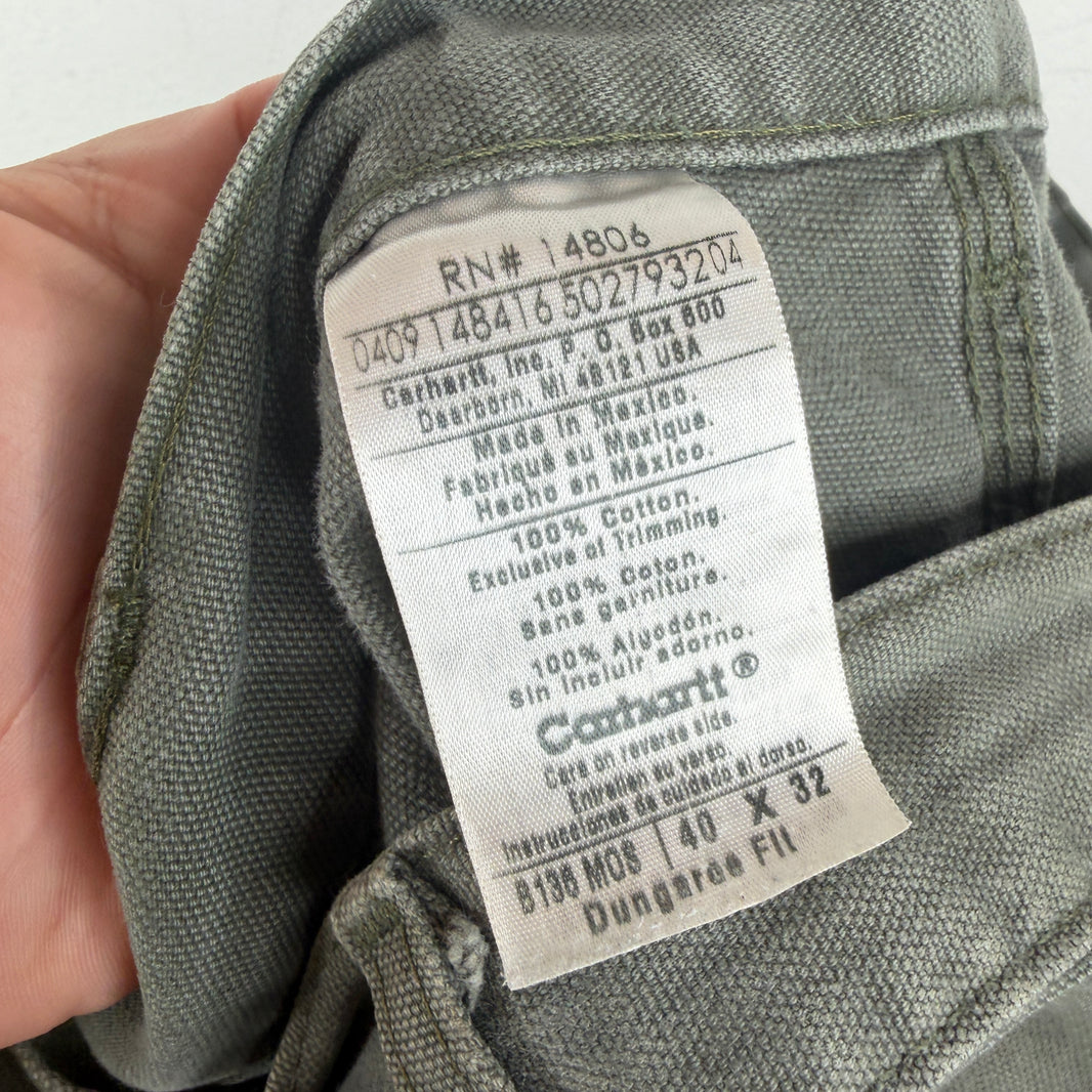Vintage Smoked Carhartt Green Double Knee Jeans