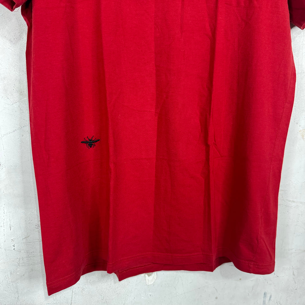 Dior Red Bee Logo T-Shirt