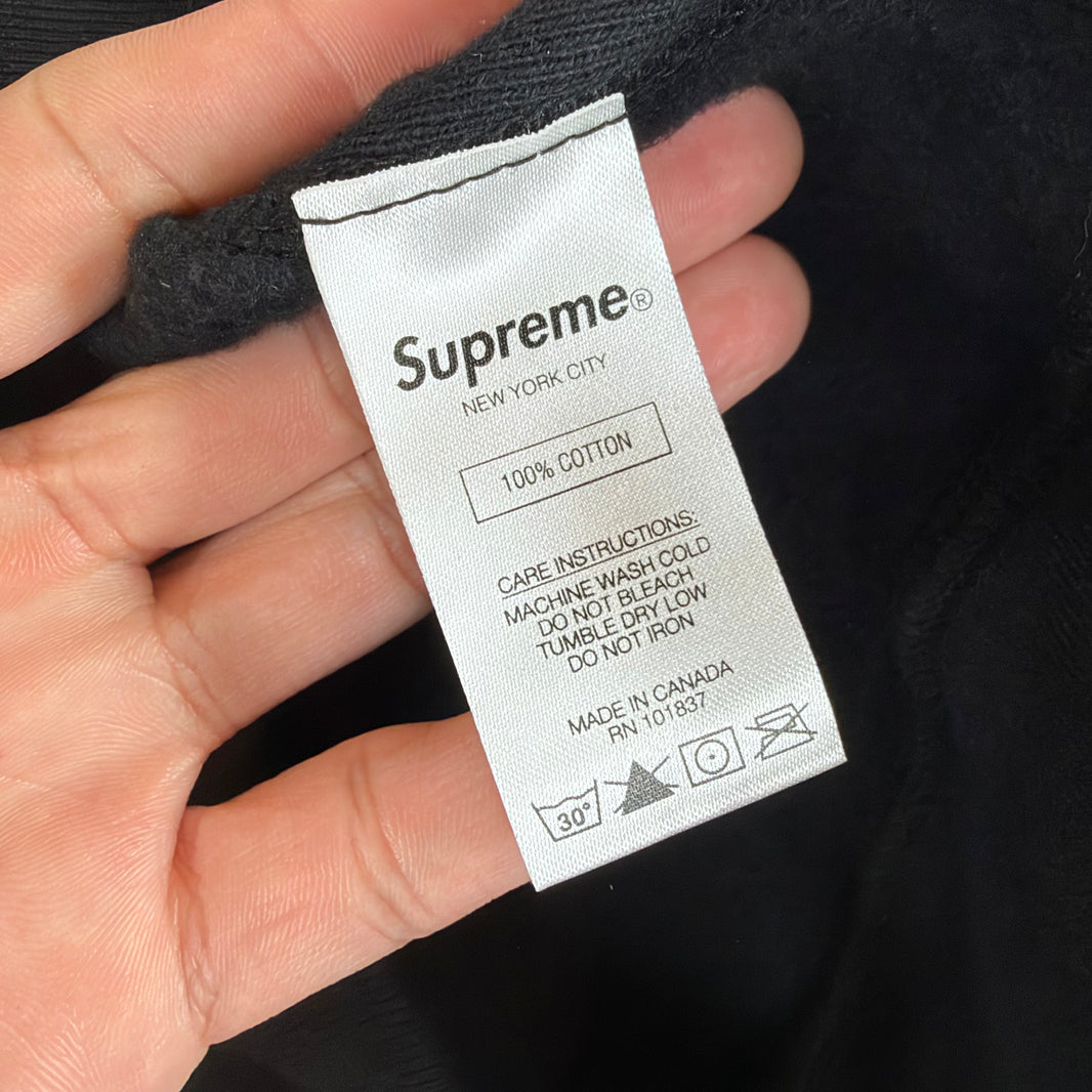 Supreme Black Cross Box Logo Hoodie