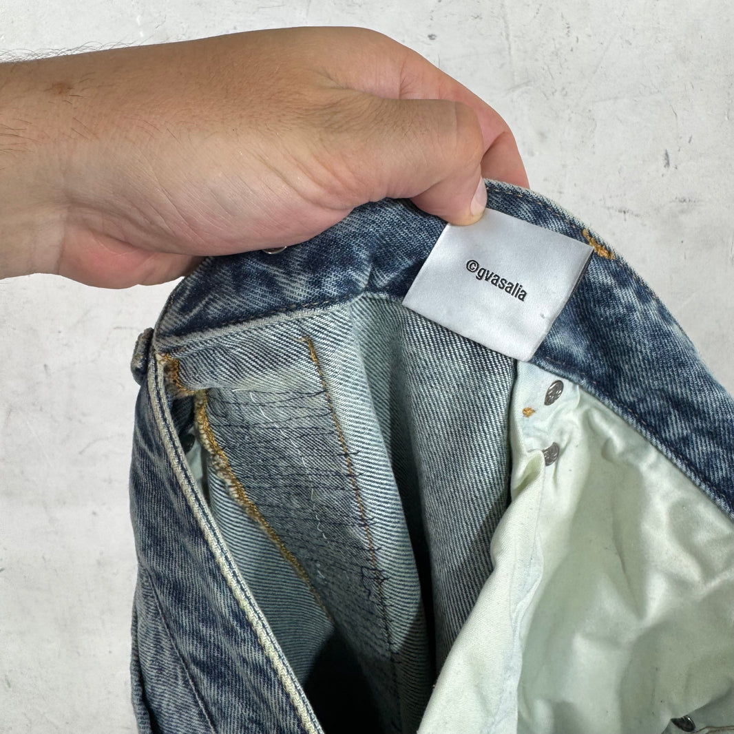 Vetements Backwards Wide Leg Jeans