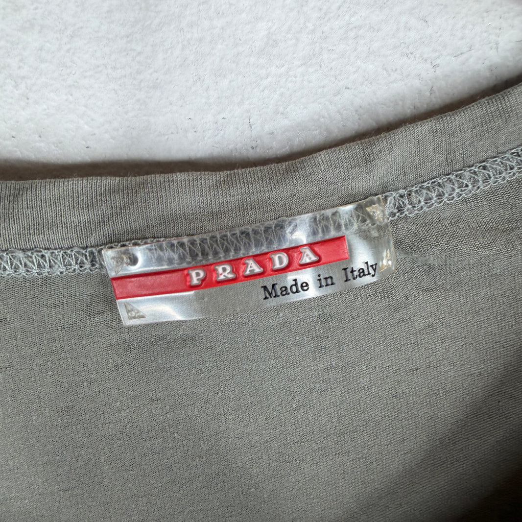 Prada Linea Rossa Gray Back Pocket LS shirt