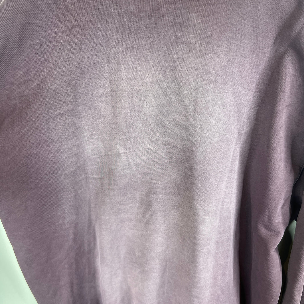 Balenciaga Wardrobe Purple Washed Small Logo Crewneck