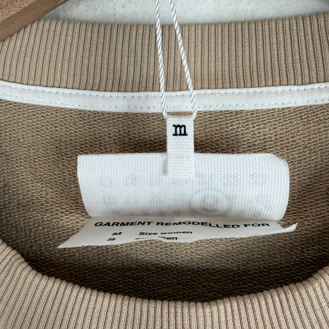 Margiela MM6 Open Sleeve Stretch Logo Crewneck