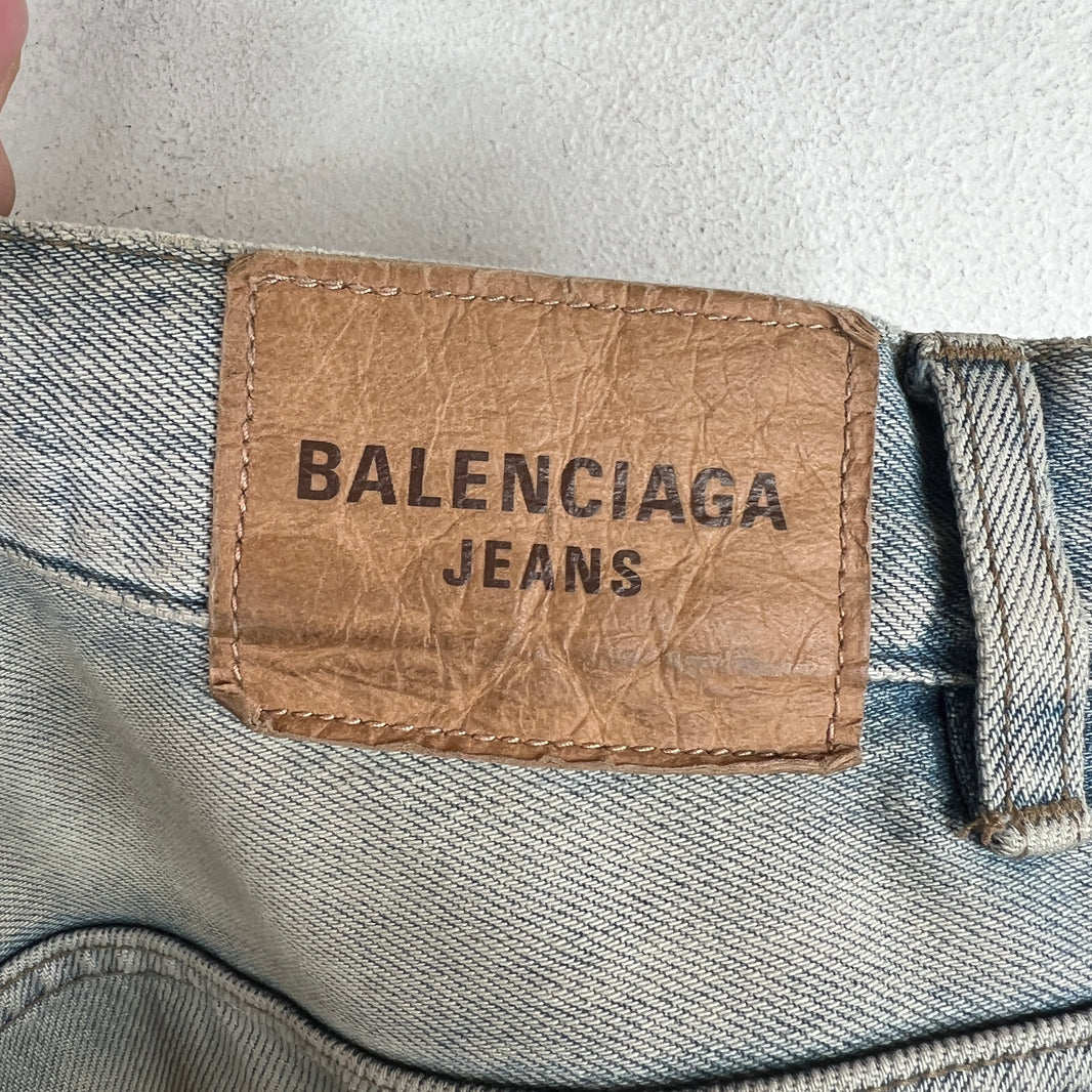 Balenciaga Size Sticker Baggy Denim Jeans
