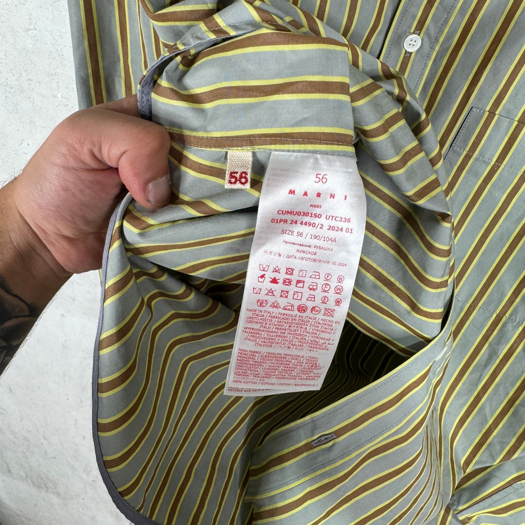 Marni Pinstriped Cropped Overshirt
