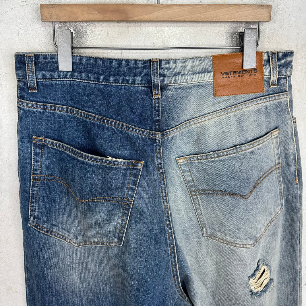Vetements Split Wash Baggy Jeans