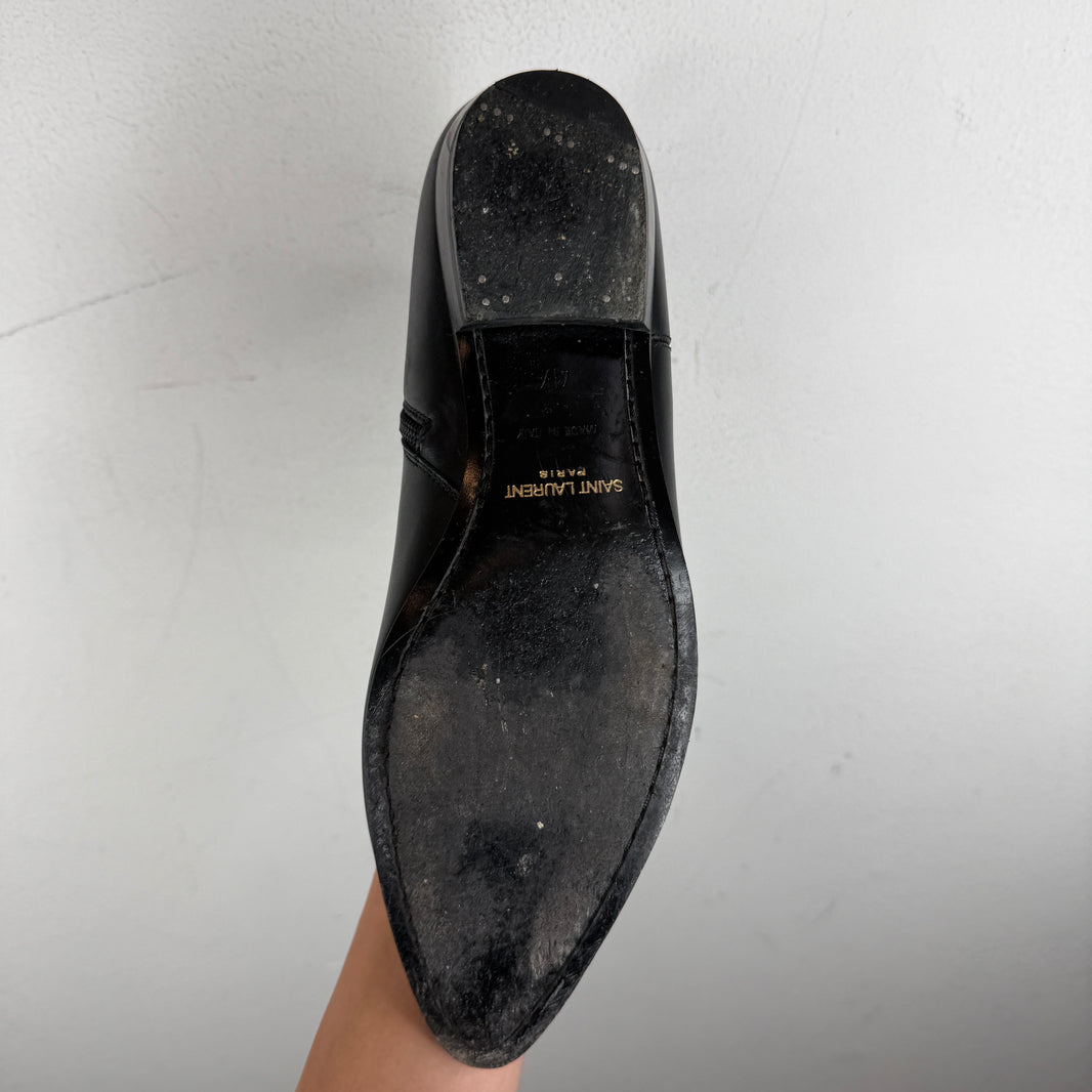 Saint Laurent Black Zipper Boots