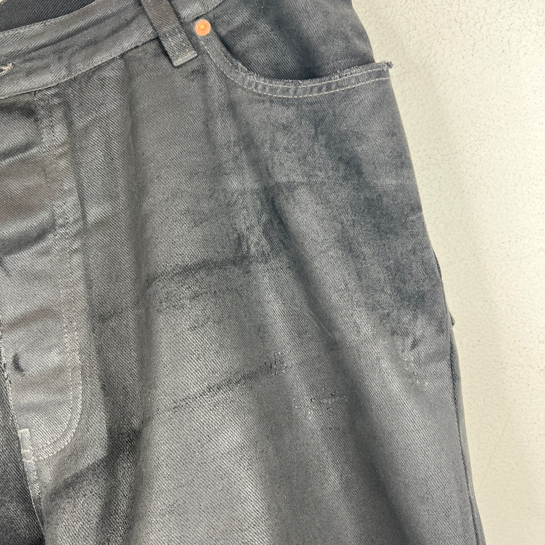 Balenciaga Sample Wax Coated Denim Jeans