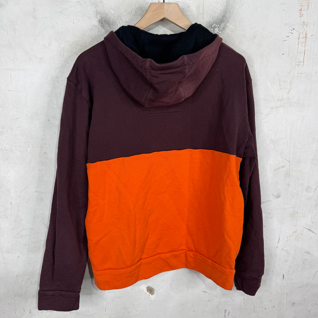 Prada Color-Blocked Rubber Badge Half Zip Hoodie