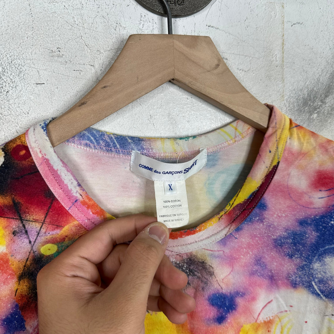 CDG Shirt Futura AOP Yellow T-Shirt