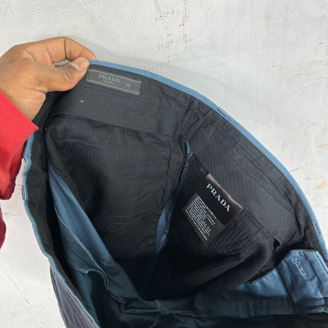 Prada Blue Straight Chino Pants