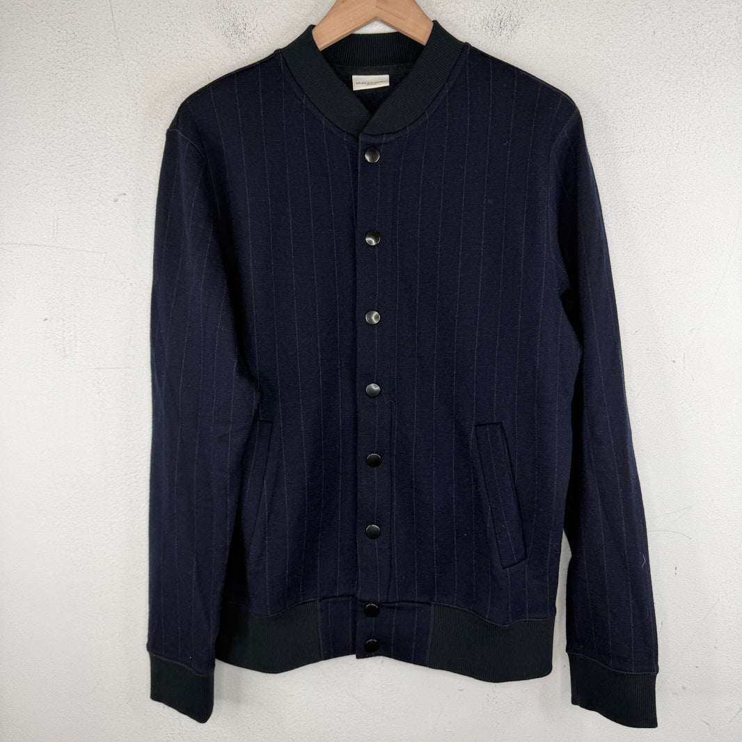 Dries Van Noten Striped Wool Bomber Jacket