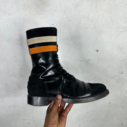 Raf Simons ‘16 Striped Combat Boots