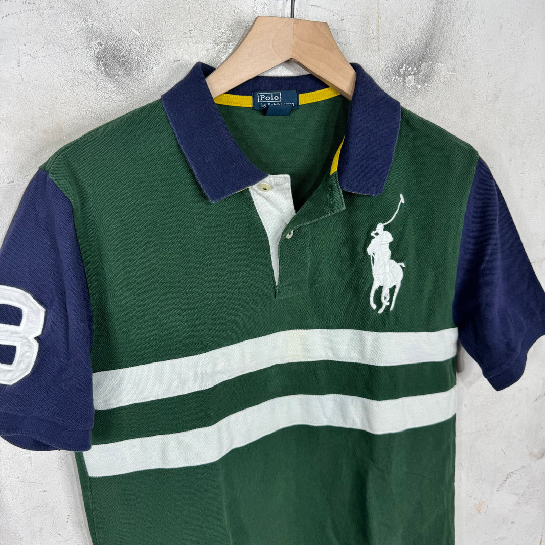 Ralph Lauren Green Double Striped Big Horse Polo