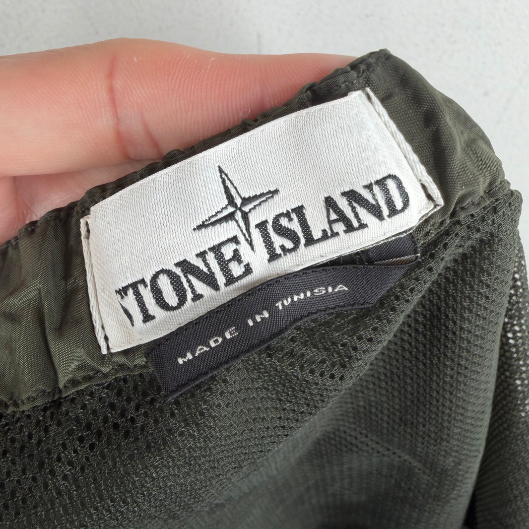 Stone Island Green Shiny Swim Shorts