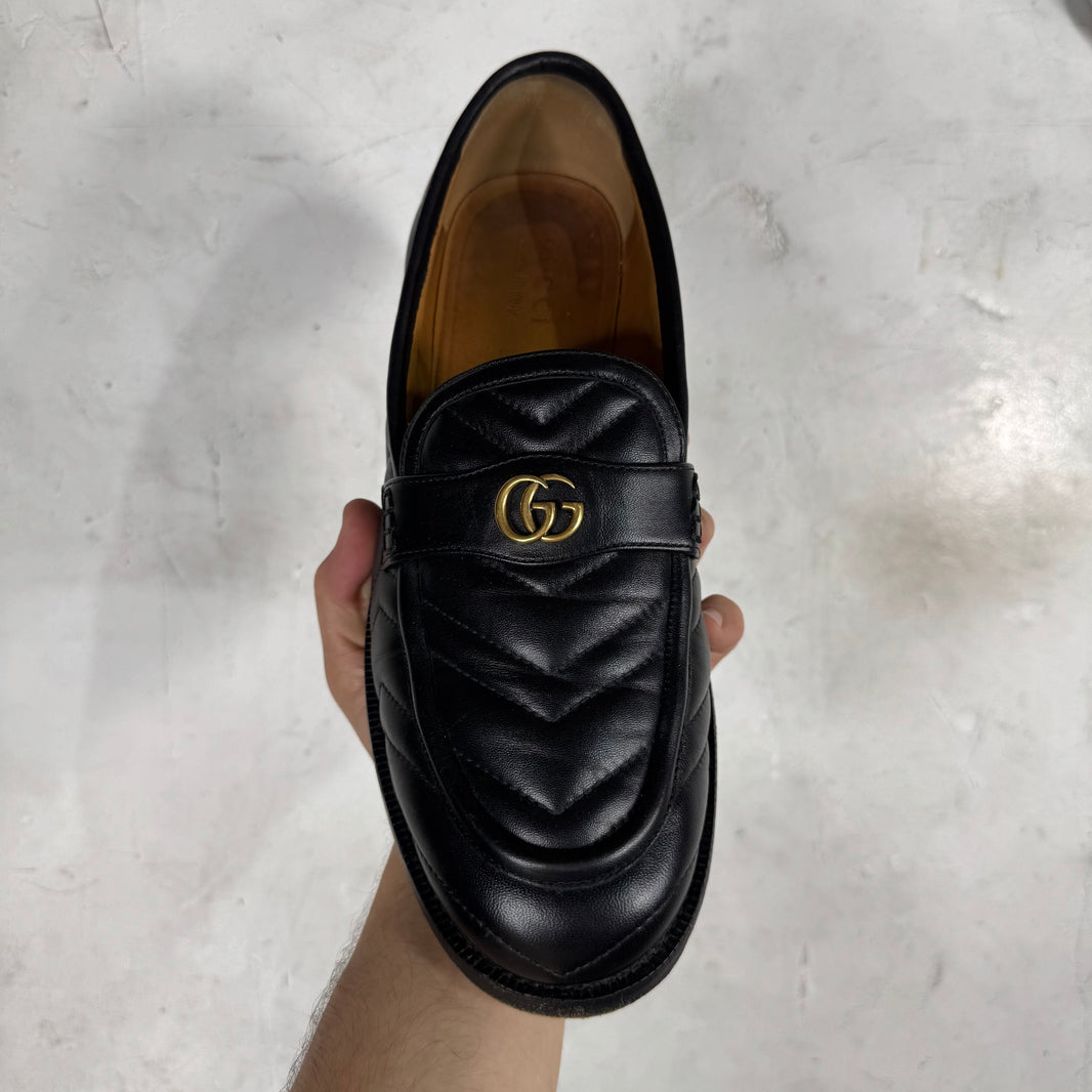 Gucci Quilted Interlock Logo Loafers