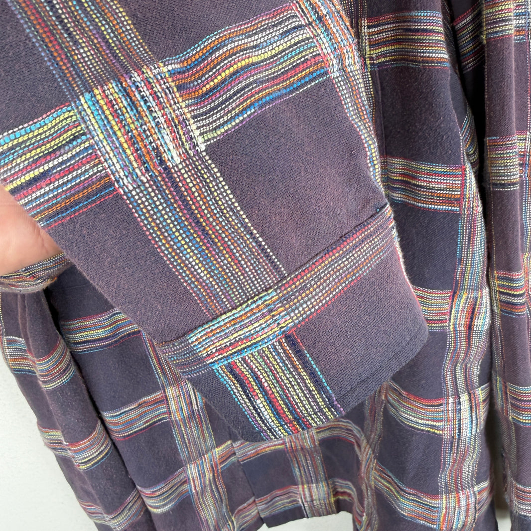 Supreme Purple Multicolor Plaid Button Up Shirt